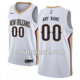 Män New Orleans Pelicans Tröja Skräddarsydda Nike 2017-18 Vit Swingman